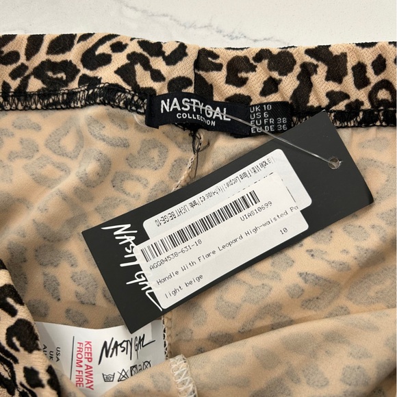 NWT Nasty Gal Leopard Print Flares - Picture 11 of 14